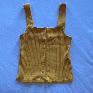 Gold/Yellow Buttoned Tank Top